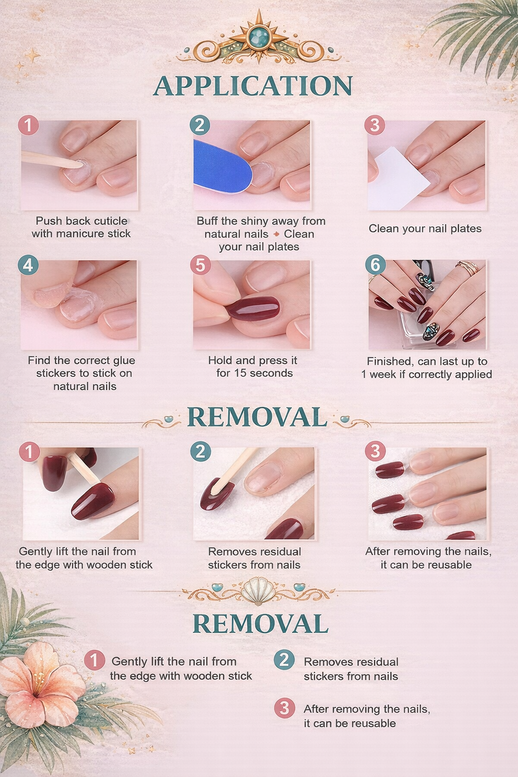 Handmade Medium Almond Press on Nails - 3D Blush Petal Muse – Soft Goddess Bloom Set